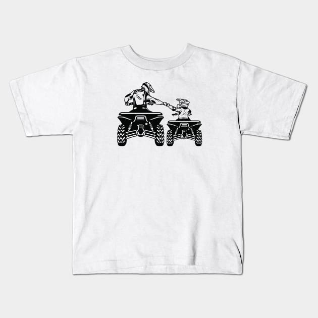 ATV Dad and Son! Kids T-Shirt by ArtOnly